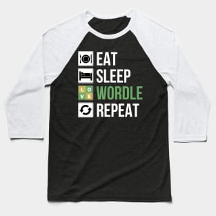 EAT SLEEP WORDLE REPEAT Baseball T-Shirt